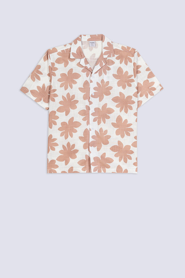 casual shirt, Camp collar shirt, flora shirt, printed shirt