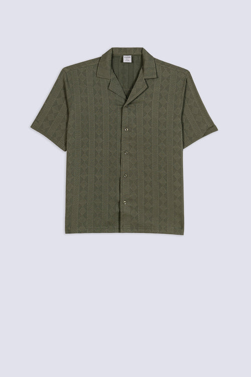 Men's Jacquard Knit Causal Shirt