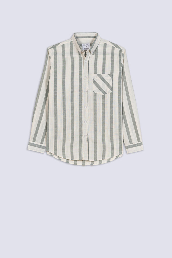 Men's Awning Stripe Casual Shirt