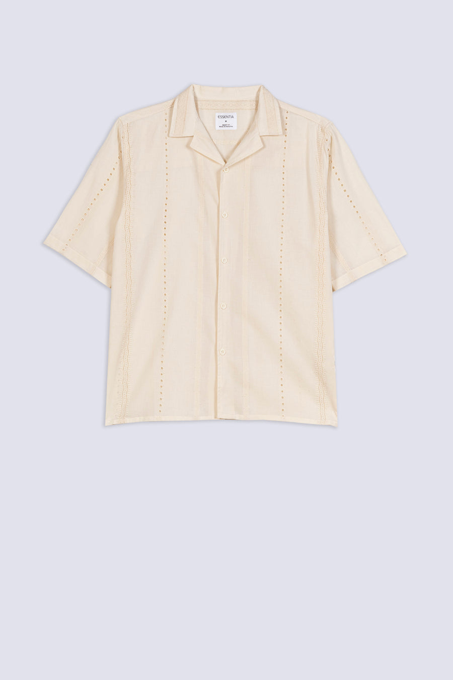 Men's Schiffli Cutwork Casual Shirt