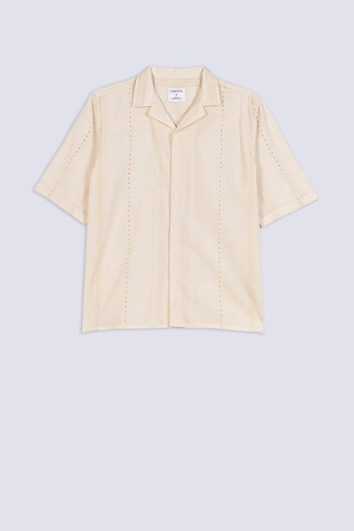 Men's Schiffli Cutwork Casual Shirt
