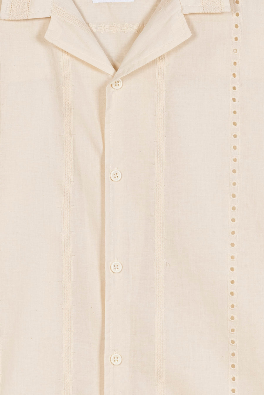 Men's Schiffli Cutwork Casual Shirt