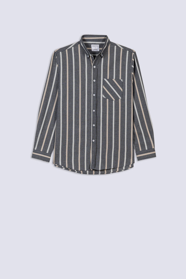 Men's Stripe Oxford Casual Shirt