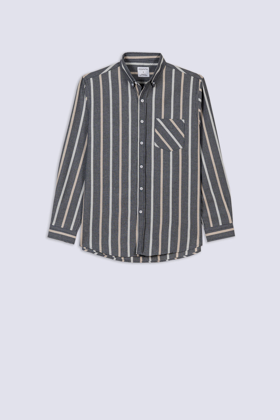 Men's Stripe Oxford Casual Shirt