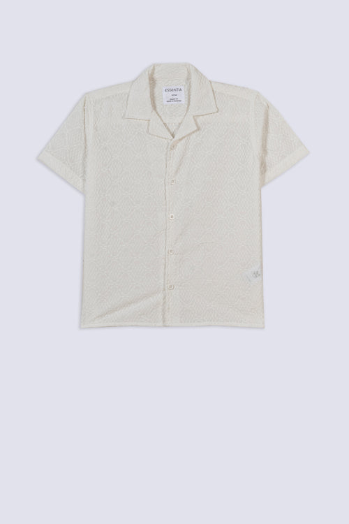 Boy's Embroidered Cuban Collar Shirt