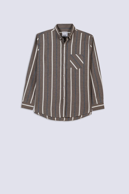Men's Stripe Oxford Casual Shirt