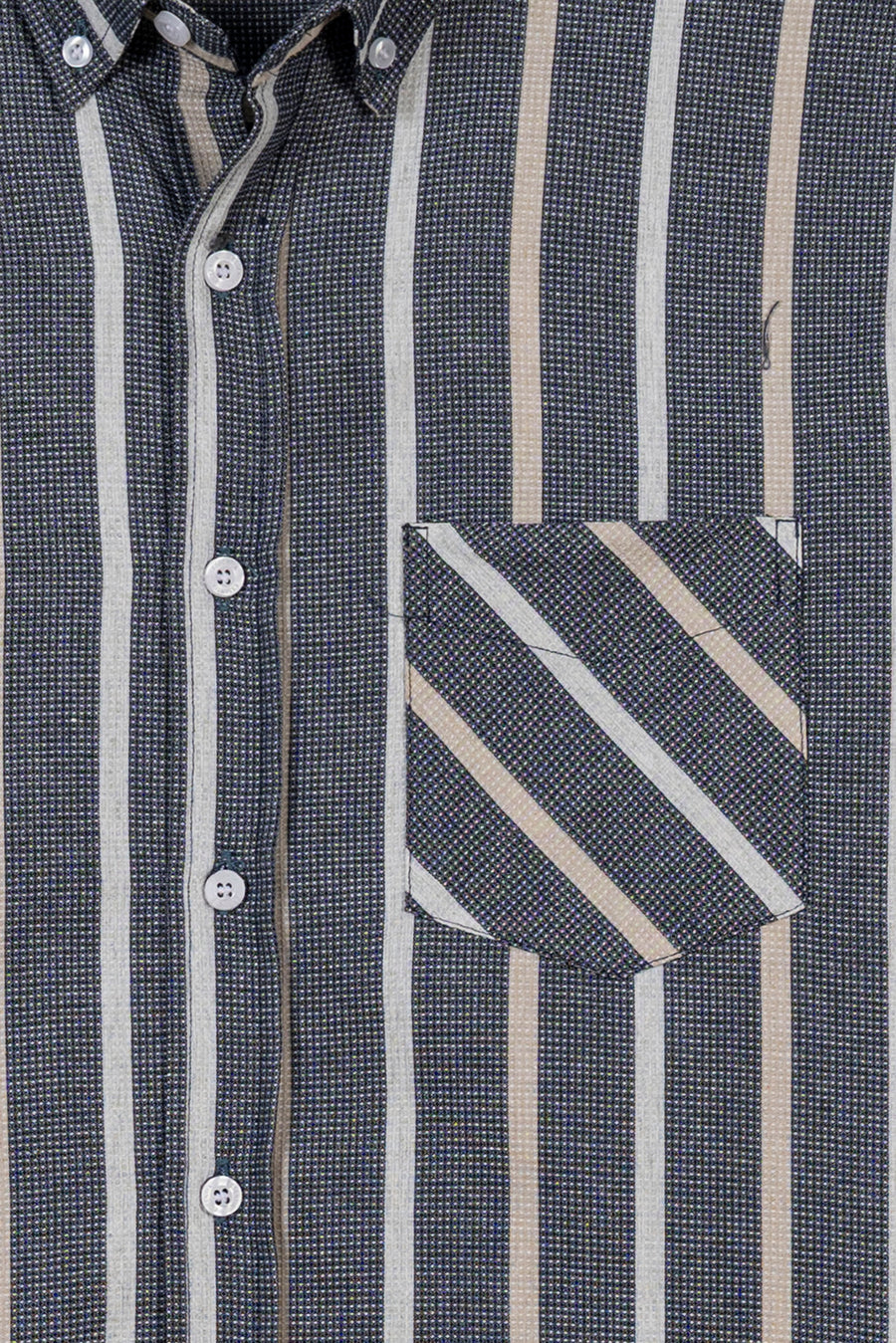 Men's Stripe Oxford Casual Shirt