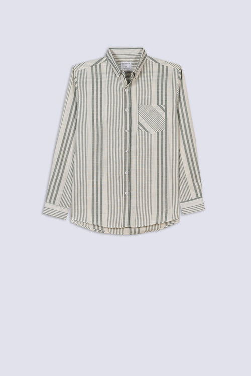 Men's Slub Stripe Casual Shirt