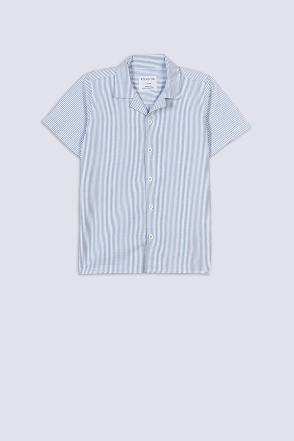 Boy's Blue Stripe Casual Shirt