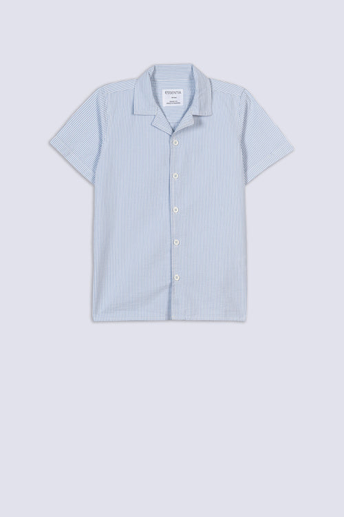 Boy's Blue Stripe Casual Shirt