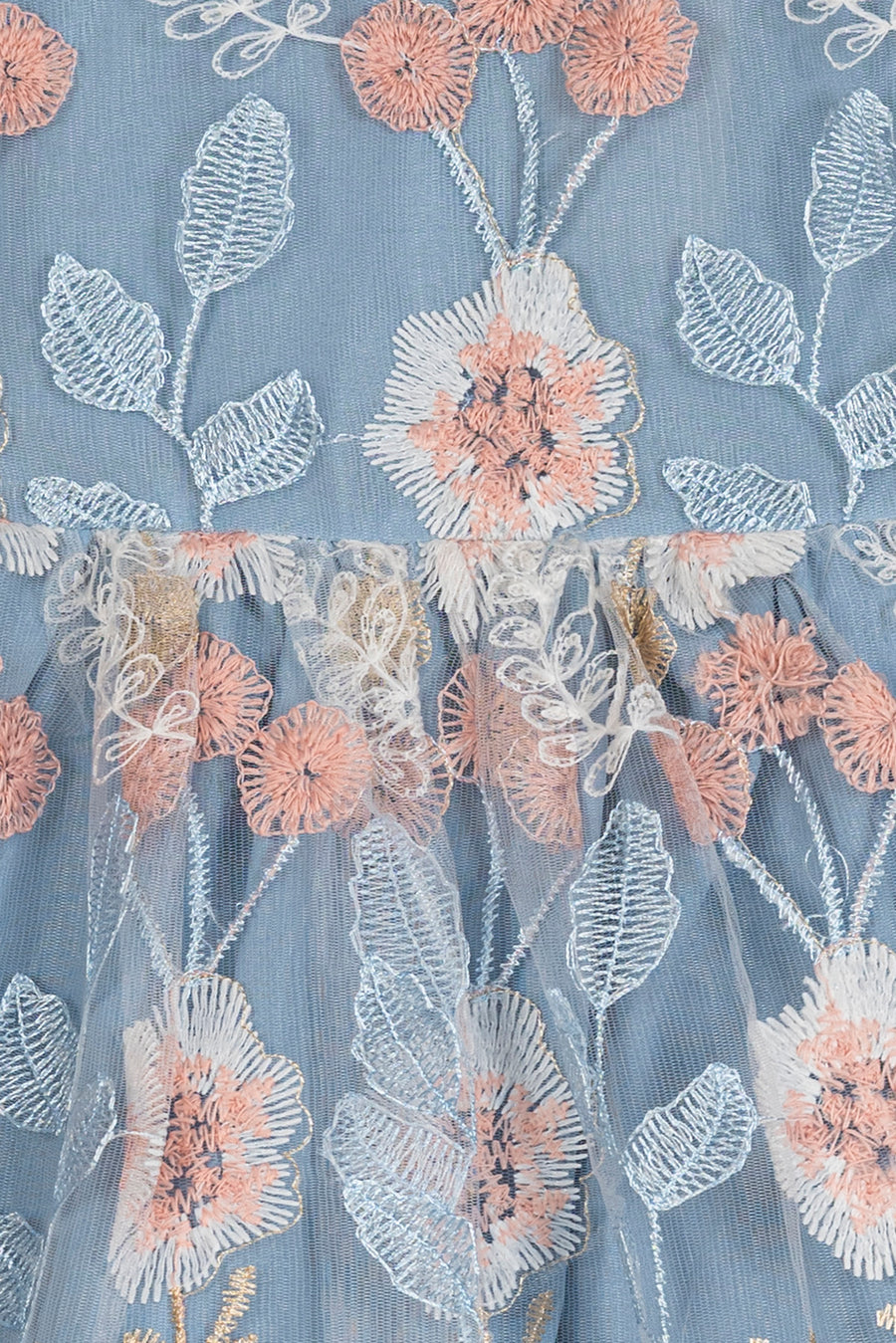 Girl's Pastel Garden Net Frock