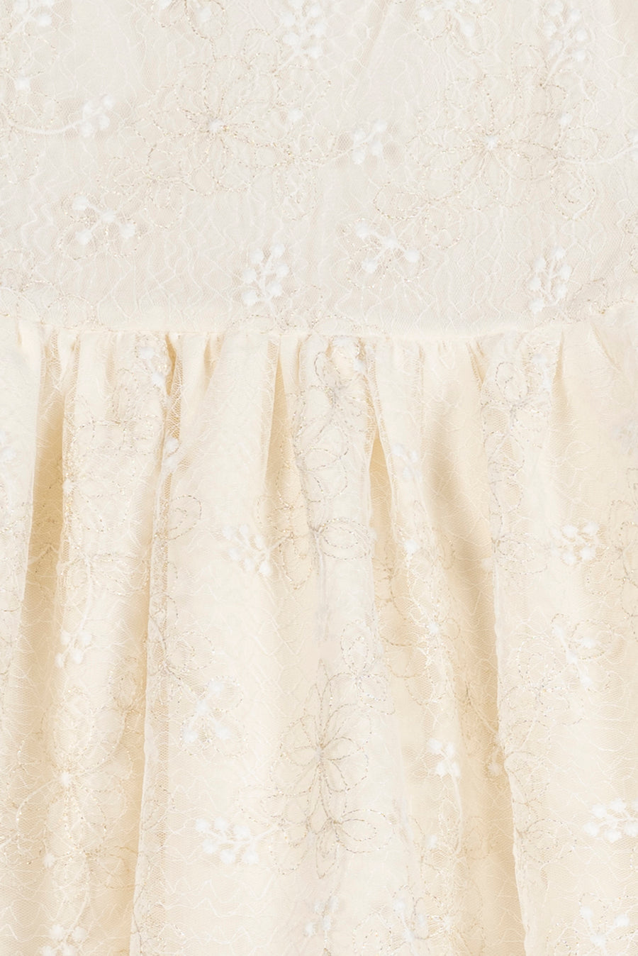 Girl's Cream Blossom Party Frock