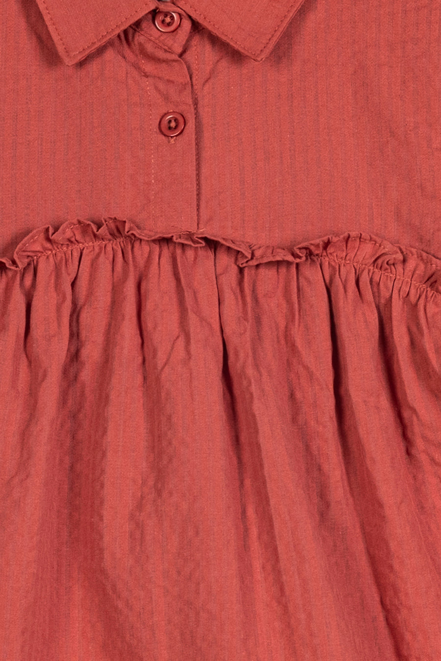 Girl's Rust Textured Tiered Top