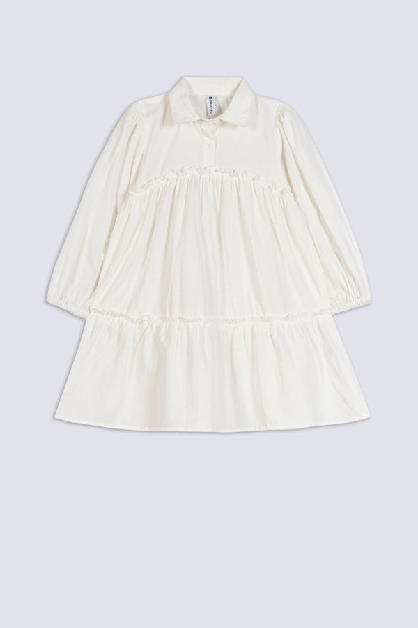Girl's Ruffle Tiered Cotton Frock
