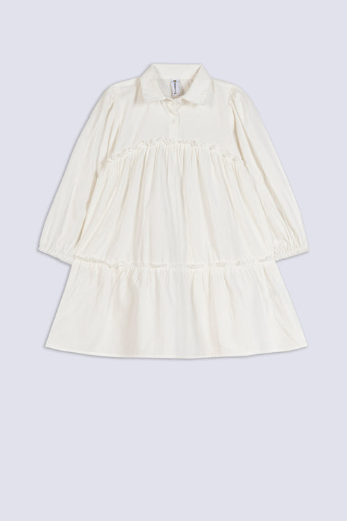 Girl's Ruffle Tiered Cotton Frock
