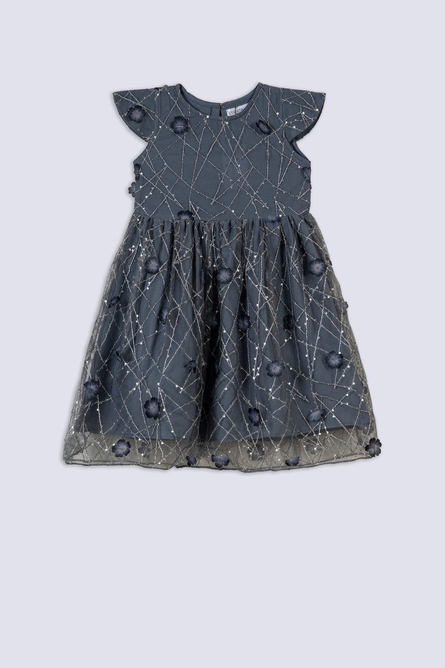 Girl's Starlit Lattice Frock
