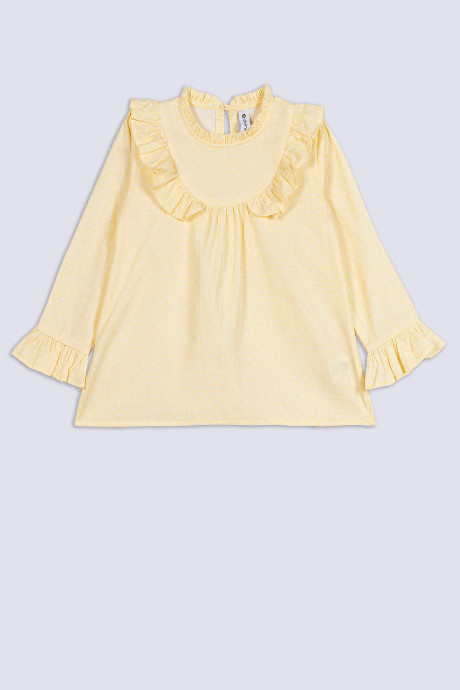 Girls Polka Dot Ruffle Top