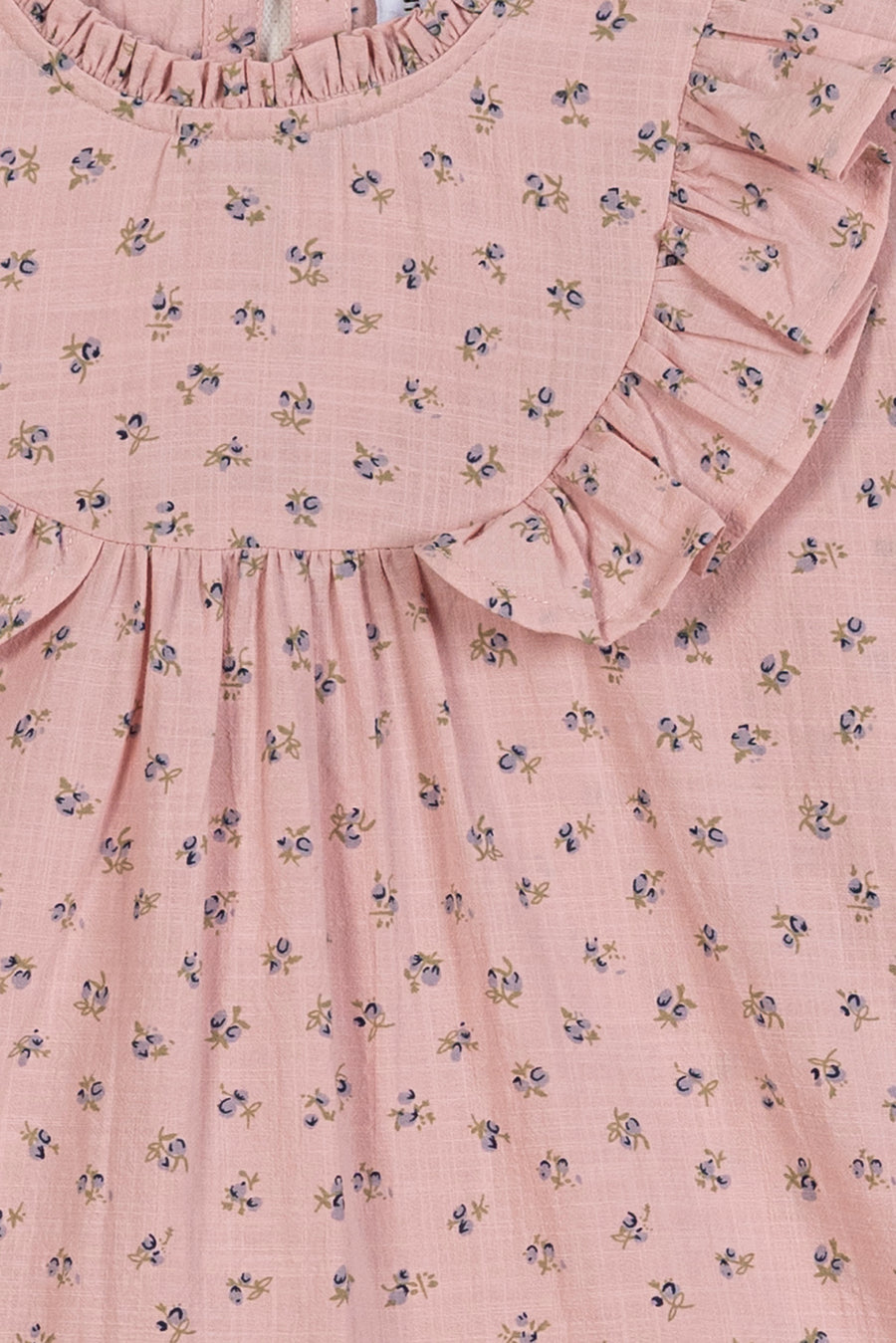 Girl's Ditsy Floral Ruffle Top