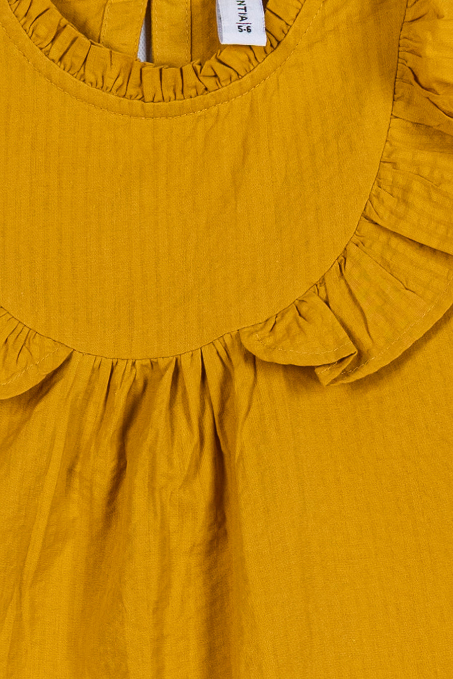 Girl's Solid Ruffle Trim Top