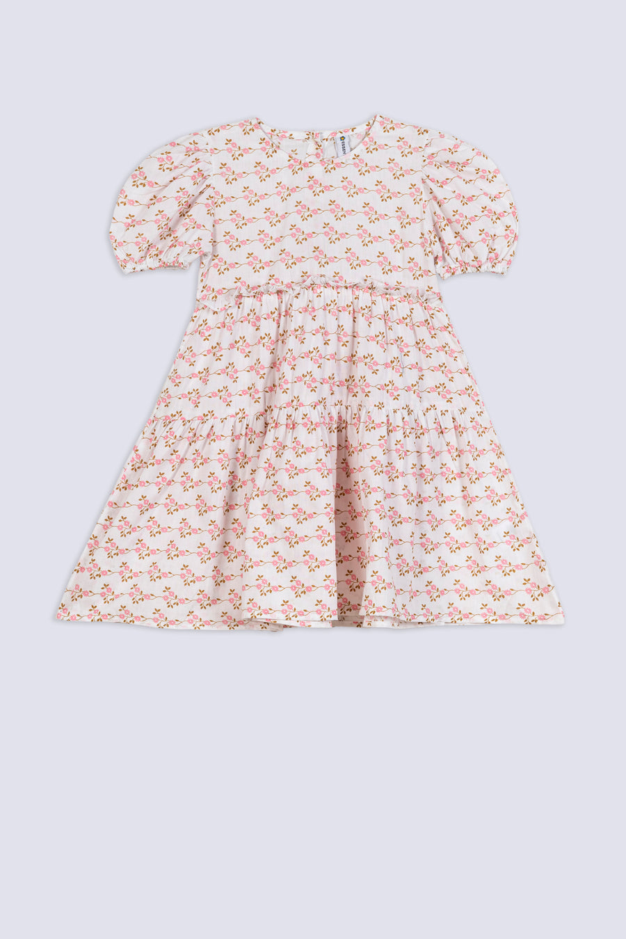 Girls Floral Print Tiered Top