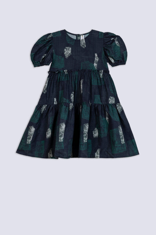 Girl's Abstract Patch Print Day Top