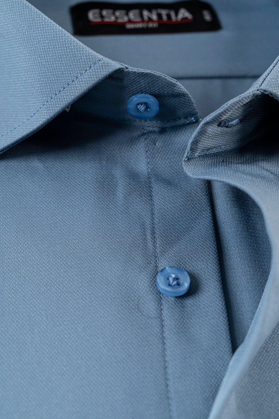 Men's S Blue Dobby Formal Shirt