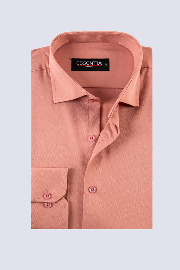 Men's Rust Dobby Formal Shirt
