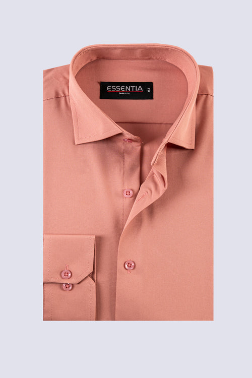 Men's Rust Dobby Formal Shirt
