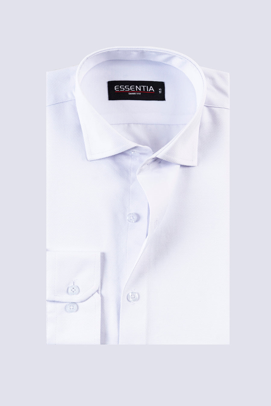 White Dobby Smart Fit Dress Shirt