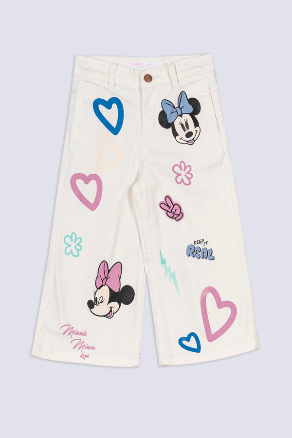 Minnie Graphic Denim Culottes