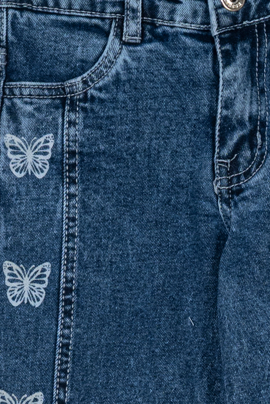Butterfly Panel Wide Leg Jean