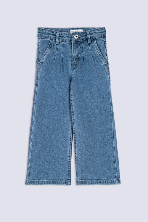 Girls' Blue Palazzo Denim