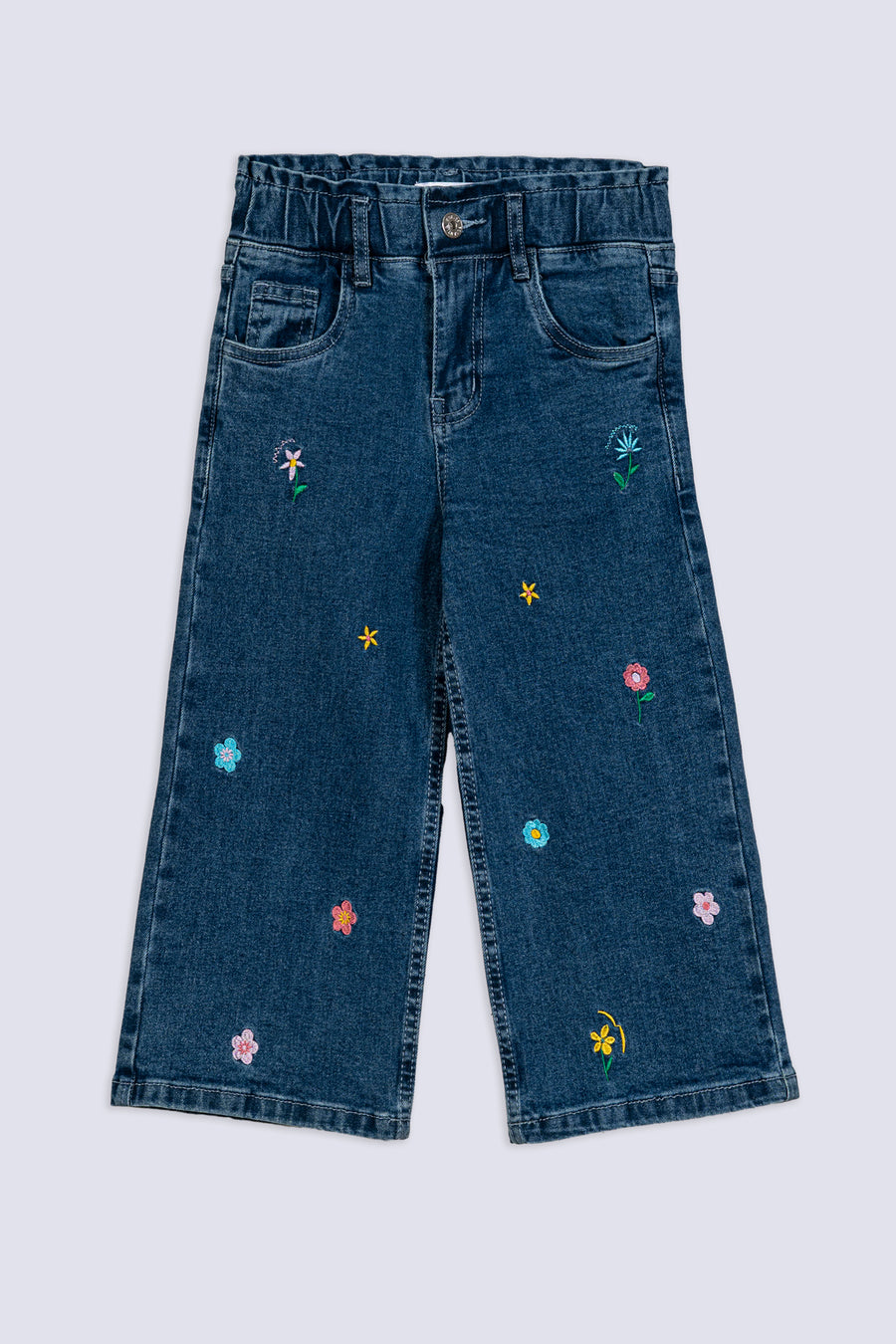 Girl's Floral Embroidered Jean