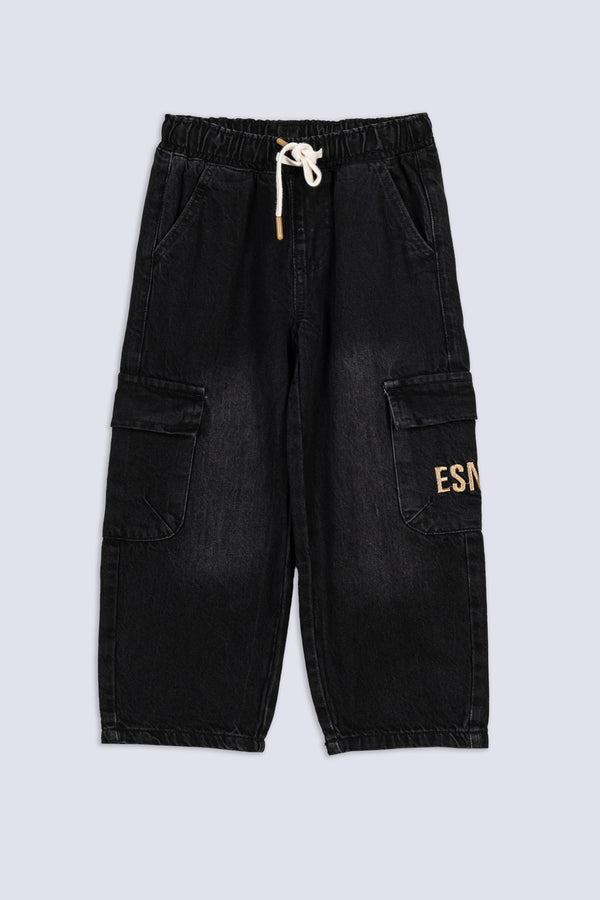 Boy's Cargo Pocket Denim Trouser