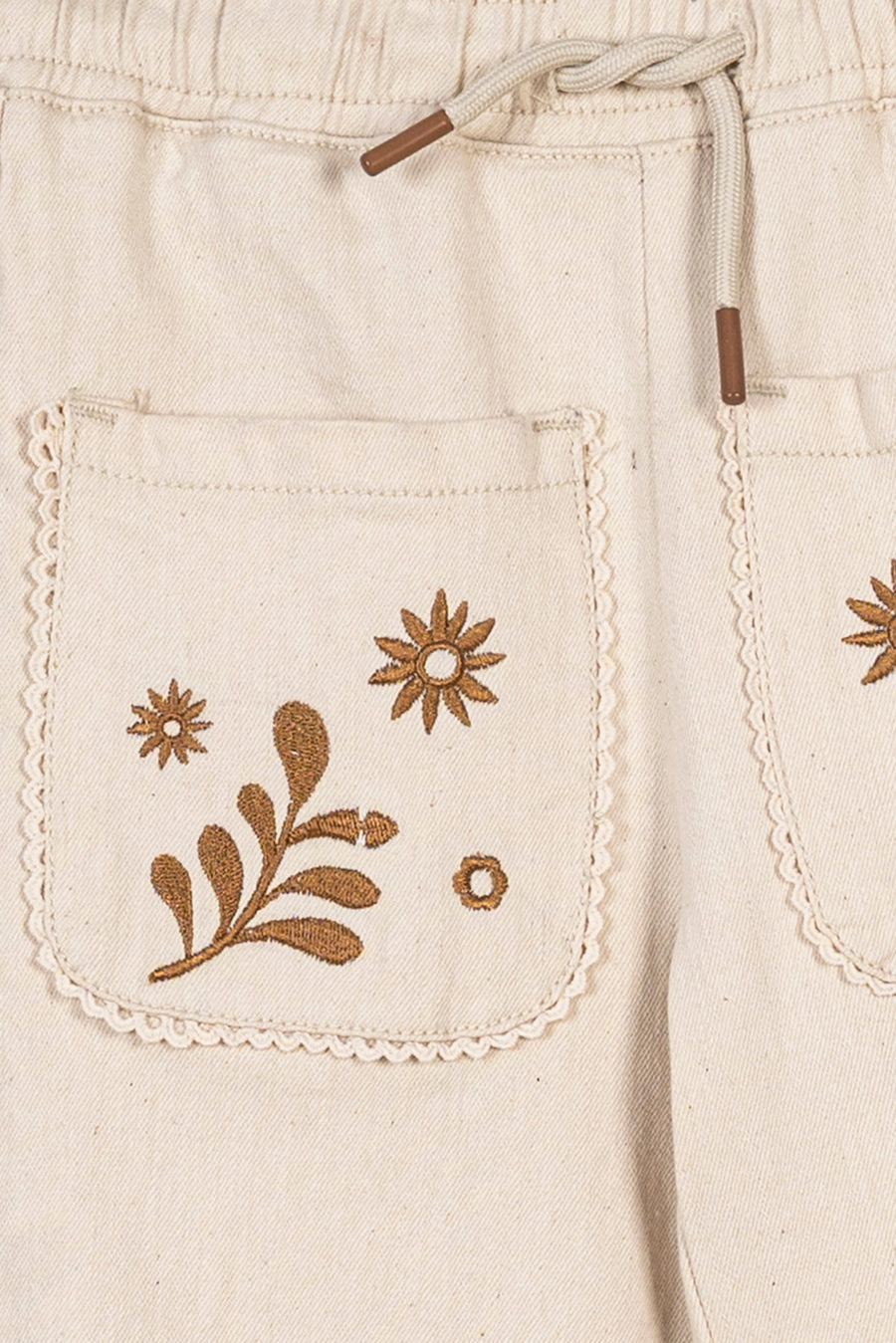 Girl's Floral Embroidered Jeans