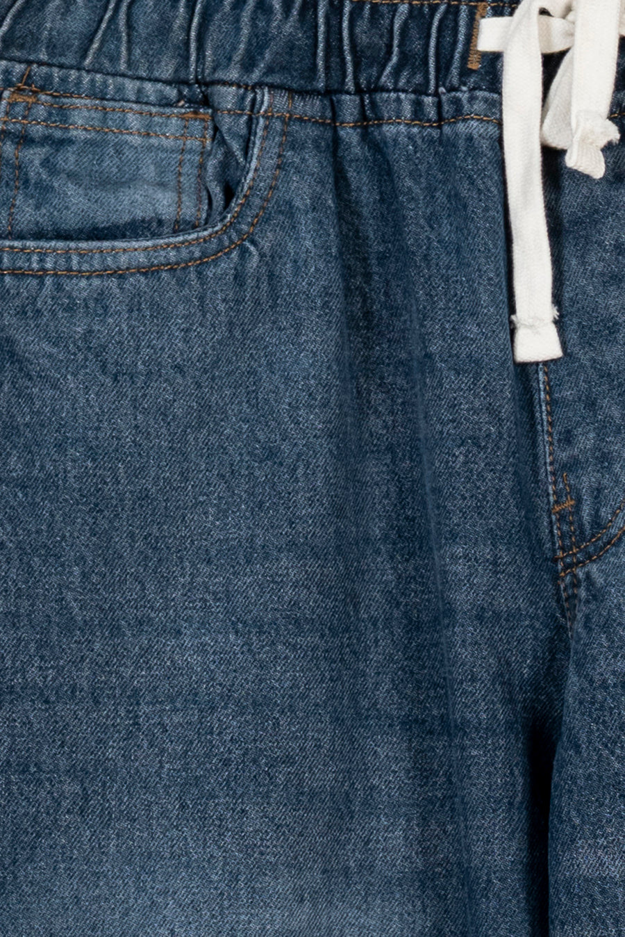 Men's Elastic Waist Straight Leg Jean
