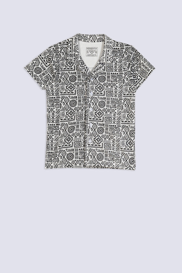Boy's Summer Tribe Cuban Shirt