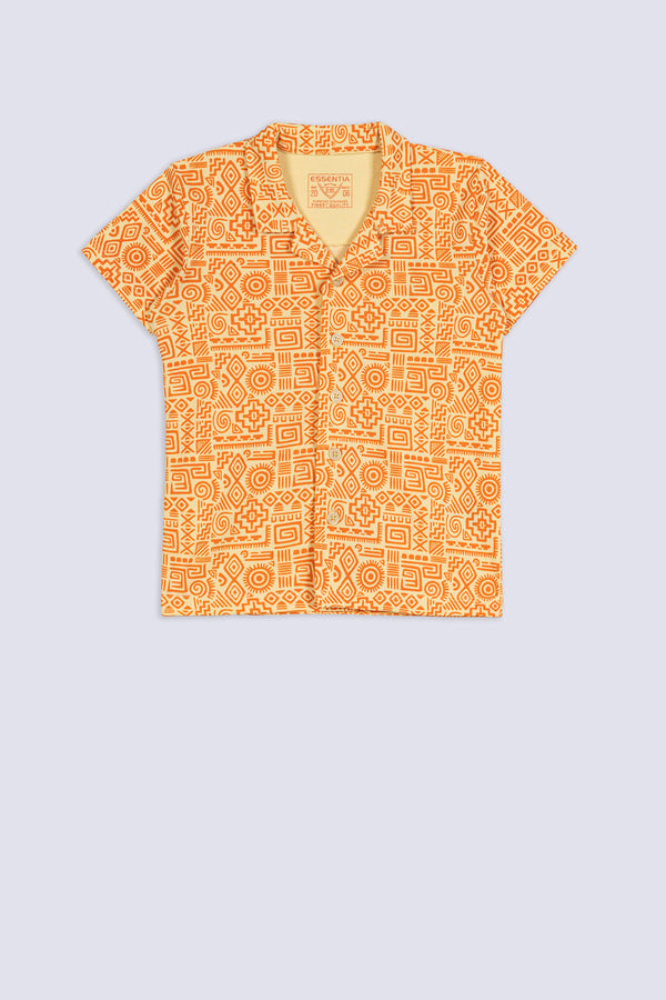Boy's Summer Tribe Cuban Shirt