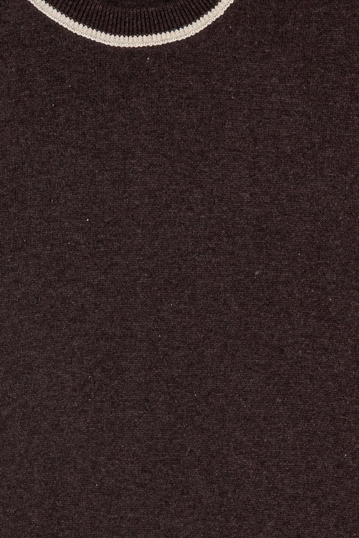 Men's Espresso Knitted Crew Neck Polo