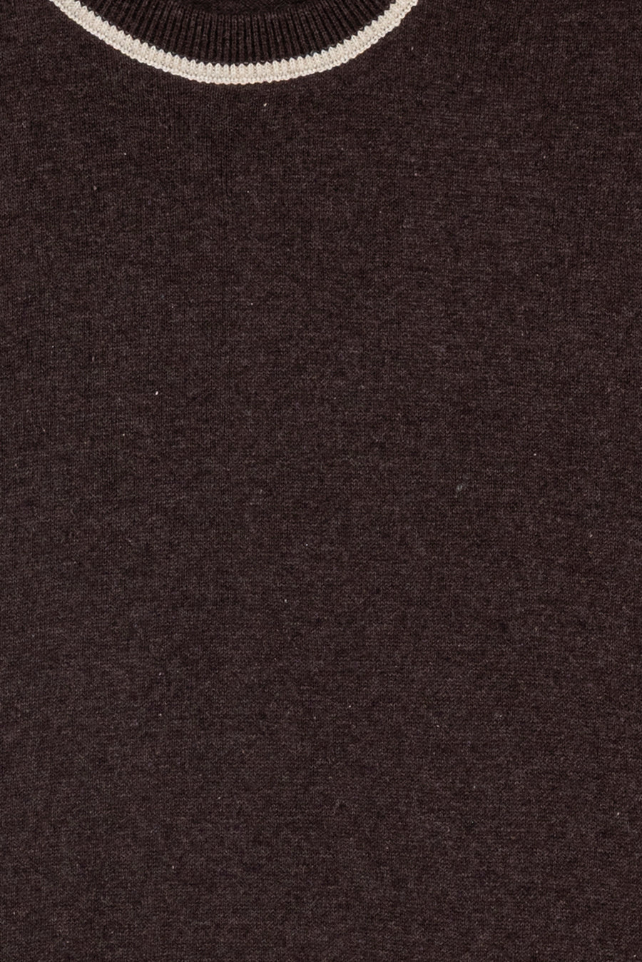 Men's Espresso Knitted Crew Neck Polo
