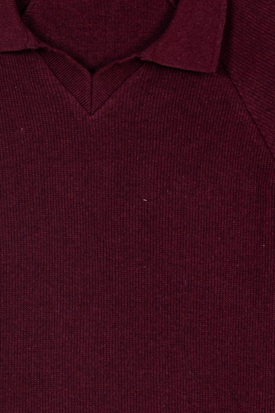 Men's Maroon Raglan Knit Polo