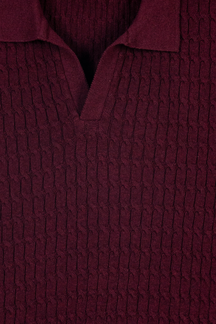 Men's Cable Texture Polo