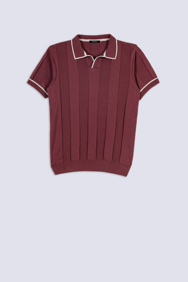 Men's Vintage Stripe Knit Polo