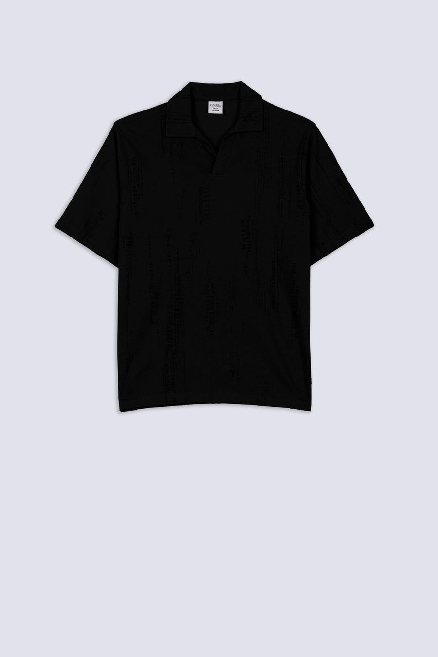 Men's Glitch Textured Polo Shirt