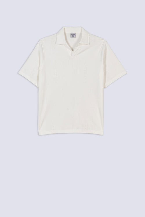 Men's Glitch Textured Polo Shirt