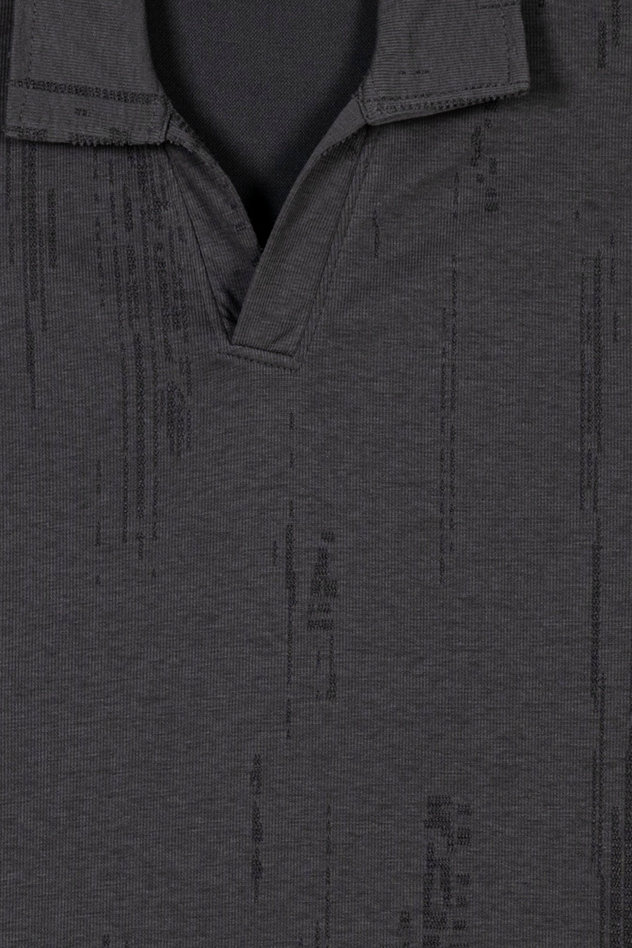 Men's Glitch Textured Polo Shirt