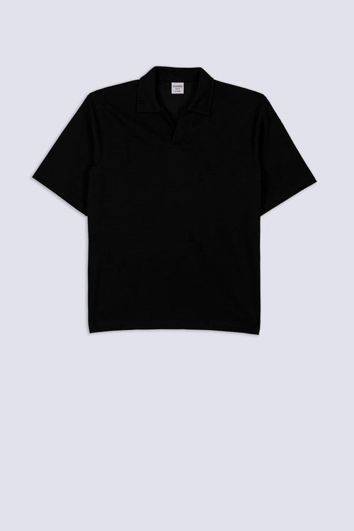 Men's Tonal Jacquard Polo Shirt