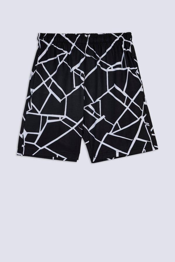 Men's Abstract Grid Short