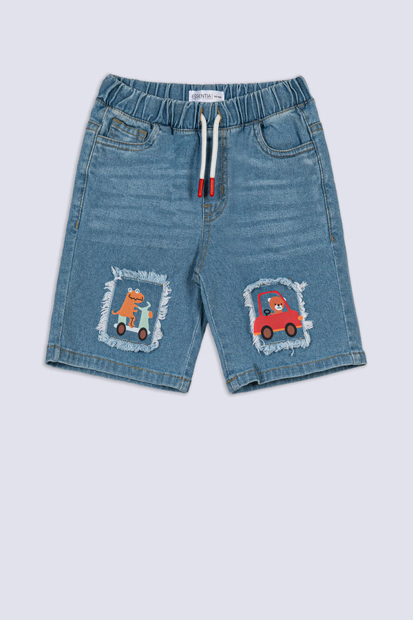 Boys' Dino Drive Denim Short
