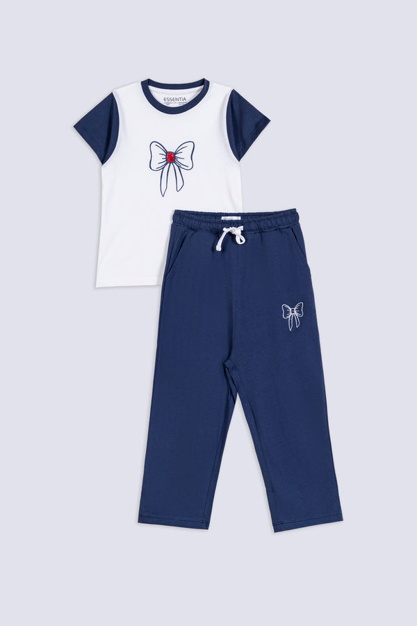 Girl's Sequin Bow Co-ord Set